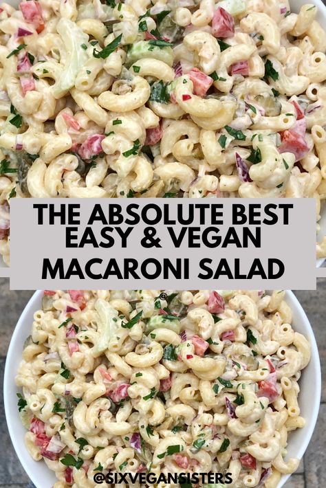 Vegan Macorina Salad, Vegan Hawaiian Macaroni Salad, Macaroni Salad Vegetarian, Best Vegan Pasta Salad, Vegan Recipes Side Dishes, Macaroni Salad Vegan, Vegetarian Macaroni Salad, Vegan Macaroni Salad Easy, Vegan Macaroni Recipes