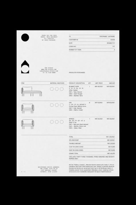 Graphic Design Bot Product Sheet Design, Sewing Branding, Receipt Design, Logos Nike, Logos Retro, Graphisches Design, 타이포그래피 포스터 디자인, Documents Design, Portfolio Layout