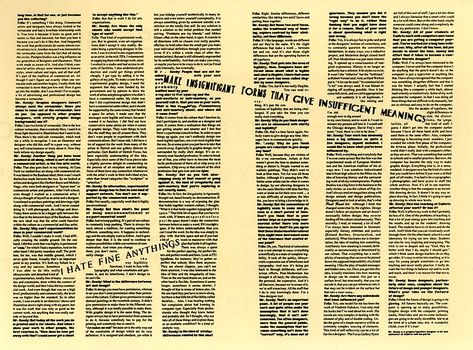 Jeffrey Keedy Design Squad, Newspaper Layout, Magazine Layout Design, Typography Layout, Print Layout, Editorial Layout, Type Setting, Magazine Layout, Layout Inspiration