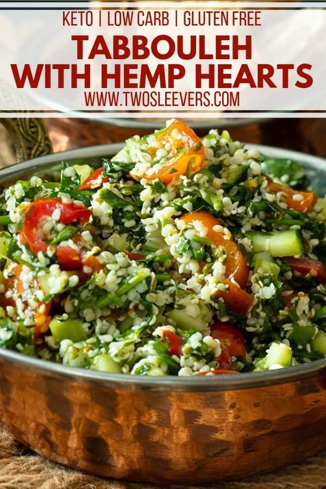 Tabbouleh with Hemp Hearts | Keto Tabbouleh Recipe What To Make With Hemp Hearts, Recipes Using Hemp Hearts, How To Use Hemp Hearts, Hemp Heart Recipes Keto, Hemp Recipes, Recipes With Hemp Hearts, Hemp Heart Recipes, Hemp Hearts Recipes, Tabouli Recipe