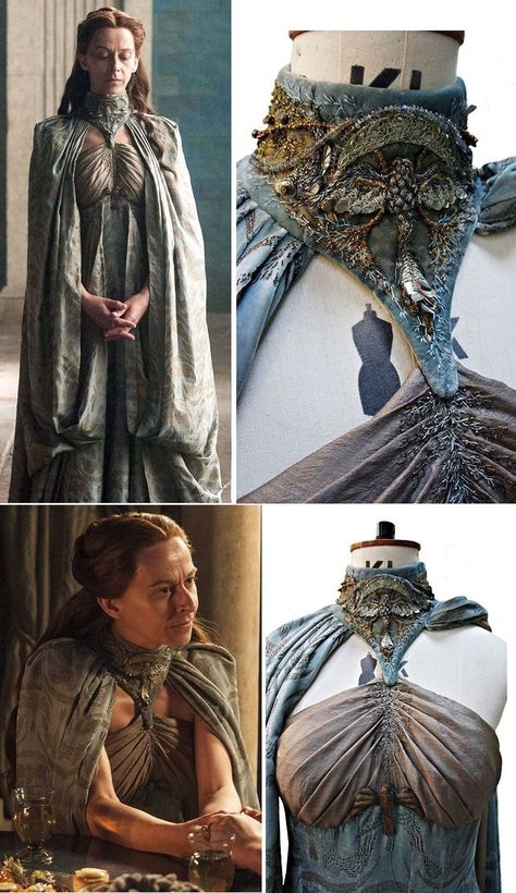 Lysa Arryn Dress, Michele Clapton Costume Design, House Arryn Fashion, Game Of Thrones House Arryn, House Arryn Dress, Game Of Thrones Costume Design, Game Of Thrones Inspired Outfits, Game Of Thrones Clothes, Arryn Aesthetic