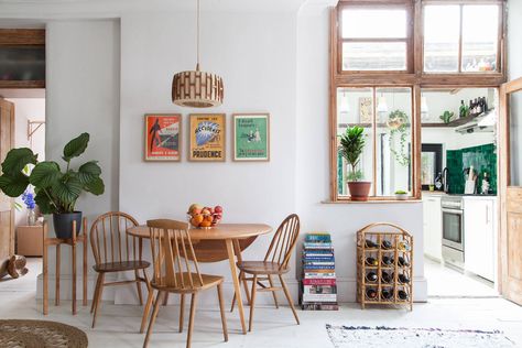 Harringay Victorian Flat - Eclectic - Dining Room - London - by Emilie Fournet Interiors Midcentury Modern Dining Room, Boho Style Kitchen, Eclectic Dining Room, Boho Dining Room, Eclectic Dining, Room London, London Interior, Modern Eclectic, Dining Nook