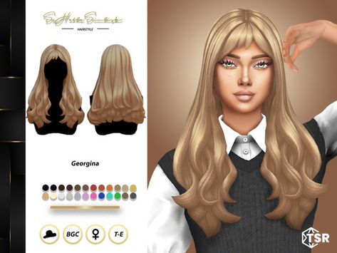 Ts4mm Cc, Feminine Hair, Sims Download, Ts4 Mods, Sims 4 Cc Eyes, Cc Hair, Sims Clothes, 70s Hair, Pelo Sims