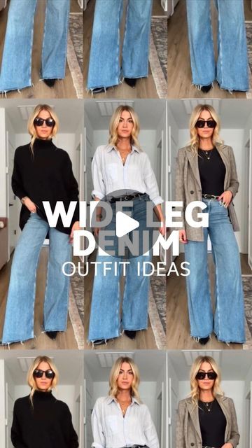 Styling Proportions, Wide Leg Jeans Outfit Street Style, Denim Wide Leg Pants Outfit, Wide Leg Jeans With Boots, High Rise Wide Leg Jeans Outfit, High Waisted Wide Leg Jeans Outfit, Boot Cut Jeans Outfit, Wide Leg Denim Outfit, Light Denim Jeans Outfit