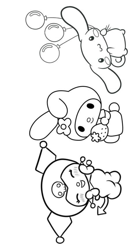 Idk Kuromi Coloring Sheet, Kuromi And My Melody Coloring Page, Kuromi Coloring Page, Kuromi Outline, Kuromi My Melody And Cinnamoroll, My Melody Coloring Pages, Cinnamoroll Coloring Pages, My Melody Coloring, Melody Coloring Pages