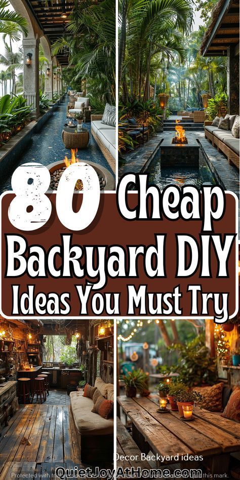 Decor-15 Stunning Backyard Decor Ideas to Transform Your Outdoor Space Cheap Outdoor Patio Ideas, Inexpensive Backyard Ideas, Diy Backyard Ideas, Diy Patio Ideas, Simple Diy Projects, Cheap Landscaping Ideas, Diy Backyard Patio, Cheap Backyard, Backyard Gazebo