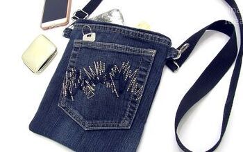 Denim Pocket Purse, Denim Phone Bag, Purse From Old Jeans, Diy Jean Purse, Recycling Denim, Sew Denim, Diy Jean Bag, Old Jeans Recycle, Upcycle Denim