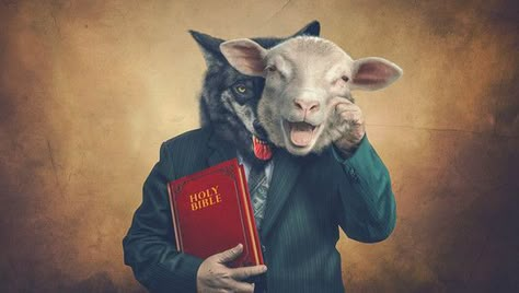 Sheep In Wolves Clothing, Sheep Clothing, Bible Images, Bible Pictures, Ayat Alkitab, Christian Pictures, Meaningful Art, Biblical Art, Jesus Art