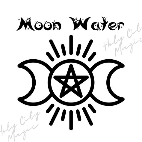 Moon Water Digital Download Ritual Water SVG Label for full Moon Water Witchcraft New Moon, Water Ritual, Full Moon Water, Water Svg, Diy Moon, Moon Water, Bottle Vase, Glass Vessel, New Moon