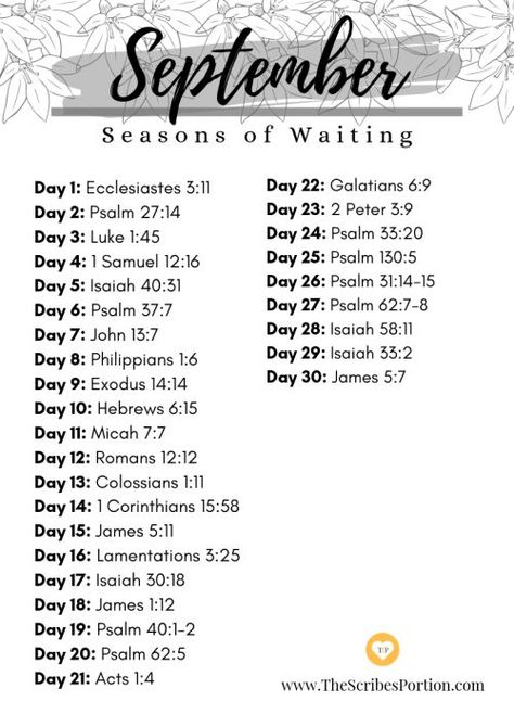 Verses For Waiting, Prayerful Planner, Bible Plans, Scripture Passages, Growing Spiritually, Season Of Waiting, Bible Trivia, Bible Basics, Scripture Writing Plans