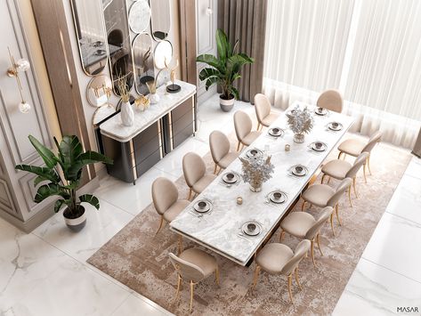 Oasis Interior Design, Oasis Interior, Dining Table Interior, Luxury Interior Design Living Room, 10 Seater Dining Table, Luxury Villa Design, Dining Table Design Modern, Living Room Classic, Luxurious Villa