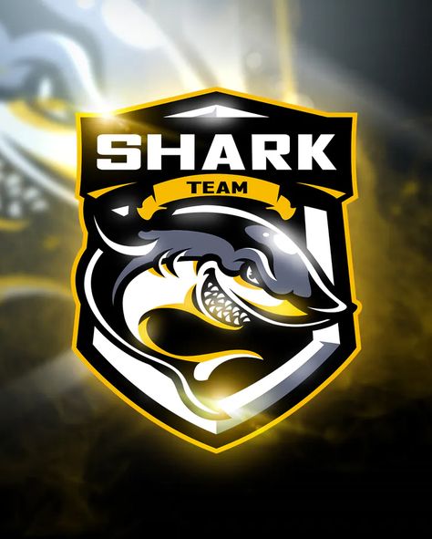 Shark Team - Mascot & Esport Logo Design Esport Logo Design, Squad Logo, Logo Youtube, Logo Animal, Shark Logo, Shark Art, Esports Logo, Space Artwork, Gaming Logo