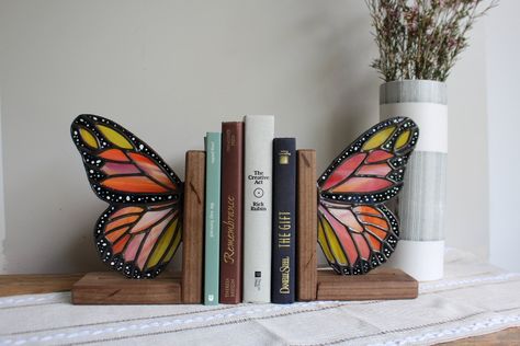 Camel City Glass Butterfly Bookends, Stained Glass Studio, Peacock Painting, Quirky Decor, Glass Butterfly, Room Planning, Dream Decor, Art Business, Dream House Decor