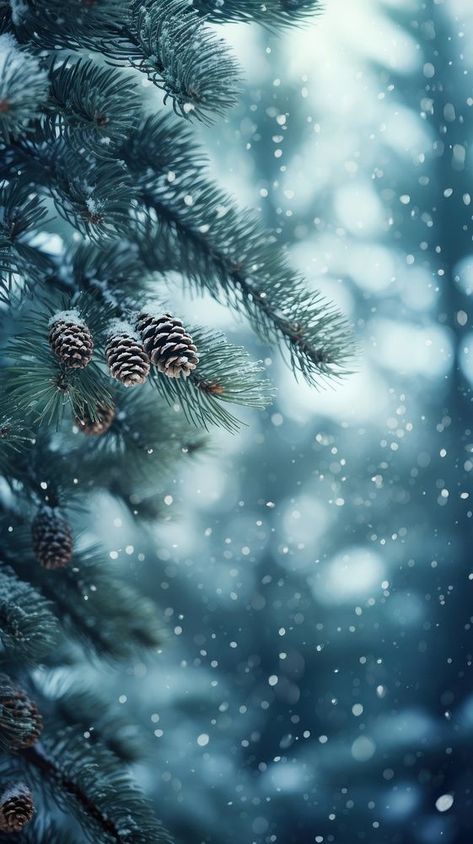 Wallpaper Iphone Forest, Winter Pine Trees Wallpaper, Blur Background Wallpaper, Winter Backgrounds Iphone, Christmas Background Iphone, Winter Lights Wallpaper Tree, Iphone Wallpaper Dark, Free Winter Wallpaper, December Aesthetic