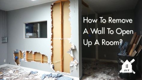 Wall Opening Between Rooms, Taking Out A Wall, Tearing Down A Wall, Removing Walls, Removing A Wall, Remove Wall, Wall Removal, Basement Living Rooms, Load Bearing Wall