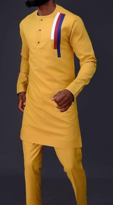 catalogue pour les model de tenues en tissu pagne pour homme Men African Wear, African Men Clothing, African Shirt, African Wear For Men, Men Kaftan, African Suit, Nigerian Men Fashion, African Wear Styles For Men, To Start A Conversation