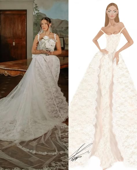 the prettiest wedding dresses worn by Millie Bobby Brown for her wedding day! four designer dresses!!!! a mini thread! 1- custom Galia Lahav wedding dress with a custom Monvieve veil 2- Valentino fall winter 1993 gown! 3- Vivienne Westwood esque off-the-shoulder bustier mini dress 4- Oscar de la Renta lace dress #milliebobbybrown #wedding#fashion#couture#dress#gown#valentino#oscardelerenta #viviennewestwood @viviennewestwood Wedding Dress Millie Bobby Brown, Milly Bobby Brown Wedding Gown, Millie Bobby Brown Wedding Dress, Millie Bobby Brown Dress, Millie Bobby Brown Wedding, Brown Wedding Dress, Couture Dresses Gowns, Galia Lahav Wedding Dress, Milli Bobby Brown