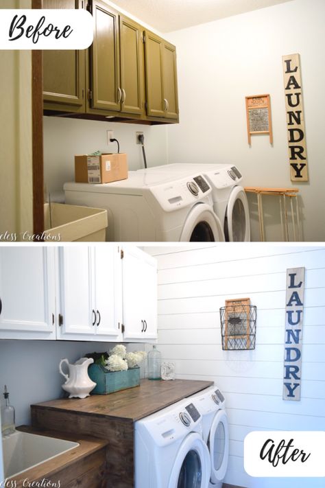 DIY Utility Sink Makeover 1 Utility Sink Makeover, Sink Makeover, Laundry Room Storage Shelves, Small Laundry Room Organization, Room Storage Diy, Basement Laundry Room, Basement Laundry, Laundry Room Diy, Diy Laundry