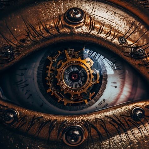 Robotic Eye Drawing, Robot Eye Aesthetic, Magic Council, Steampunk Aesthetic Wallpaper, Cybernetic Implants, Mutated Eye Art, Robotic Eye Cyberpunk, Fantasy Eyes Art, Mechanical Eye Steampunk