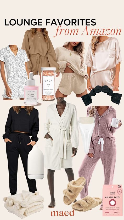 Amazon Pajama Sets, Amazon Capsule Wardrobe 2023, Amazon Pajamas, Loungewear Capsule Wardrobe, Amazon Loungewear, Denise Vasi, Loungewear Capsule, Amazon Beauty Products, Amazon Storefront