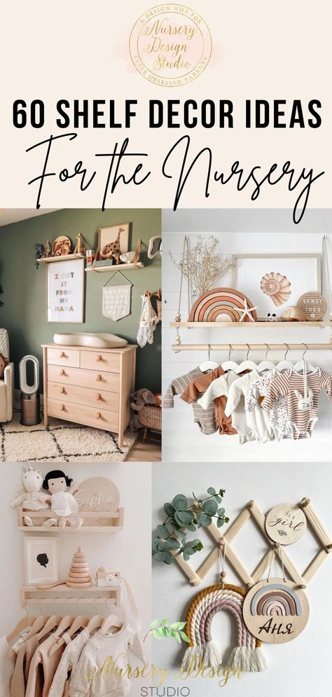 Ahead, find the best nursery shelf decor ideas to transform the shelves and create a stunning display. Hanging Shelf Nursery, Small Nursery Shelves, Nursery Wall Display Ideas, How To Decorate Nursery Shelves, Woodland Shelf Decor, Bookshelf Styling Nursery, Decorating Nursery Shelves, Decorate Nursery Shelves, Nursery Shelf Decor Ideas