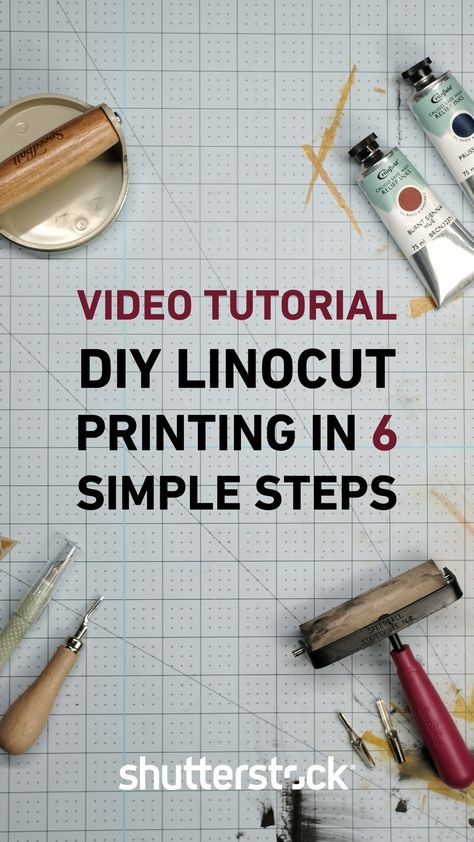 Lino Print Tutorial, Linocut How To, Linocut For Beginners, How To Lino Print, Diy Linocut Printmaking, Linocut Diy, Easy Lino Print Ideas, Lino Print Ideas Easy, Diy Linocut