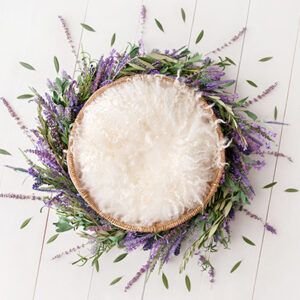 Spring Newborn Photos, Wildflower Newborn Photography, Newborn Photography Dried Flowers, Lavender Basket, Newborn Digital Backdrop Free, Lavender Newborn Photoshoot, Purple Newborn Photoshoot, Baby Shower Background, Newborn Flower