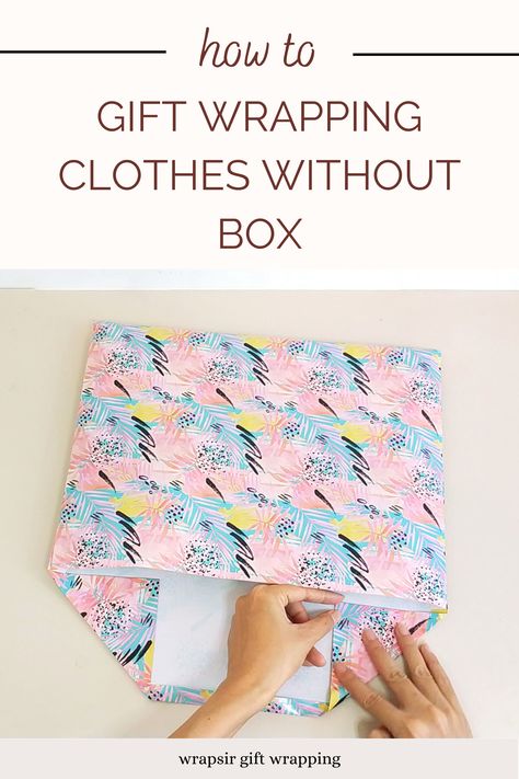 Gift wrap clothes without box. Gift Wrapping Ideas For Clothes Without Box Diy, No Box Gift Wrapping Ideas, How To Wrap A Tshirt Present Gift, Gift Wrap Clothes With Paper, Gift Wrapping A Shirt, Wrapping Gifts Without Boxes, Wrapping Tshirts As Gifts, How To Rap Clothes Gift, Wrap Clothes Without A Box Diy Gifts