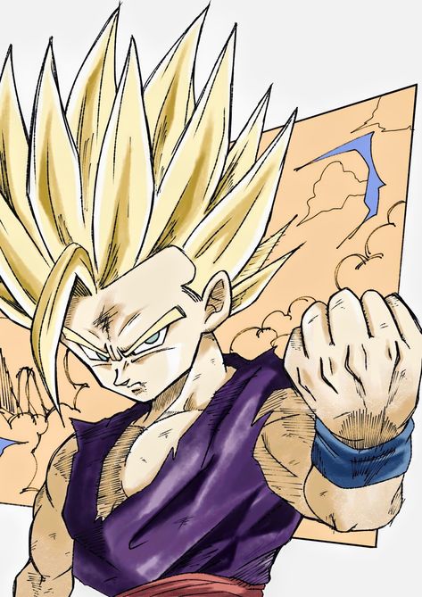 Teen Gohan, Gohan Ssj2, Son Gohan, Epic Characters, Angel Wallpaper, Dragon Ball Super Artwork, Dbz Art, Dragon Balls, Dragon Ball Goku