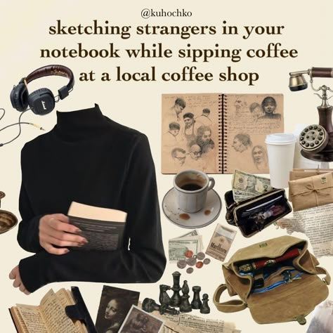 academia aesthetic dark moodboards moodboard brown coffee shop cup books Dark Academia Moodboard Aesthetic, Chaotic Academia Lookbook, Aesthetic Dark Academia Clothes, Chaotic Academia Moodboard, Grunge X Academia, Dark Academia Starter Kit, Chaotic Academia Clothes, Japanese Academia Aesthetic, Chaotic Academia Style