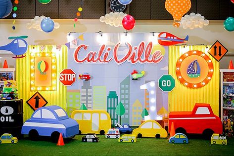 stage | jowong19 | Flickr Transportation Theme Party, Transportation Birthday Theme, Transportation Birthday Party, Cars Birthday Party Decorations, Transportation Party, 2nd Birthday Party For Boys, Transportation Birthday, Construction Theme Party, Boys First Birthday Party Ideas