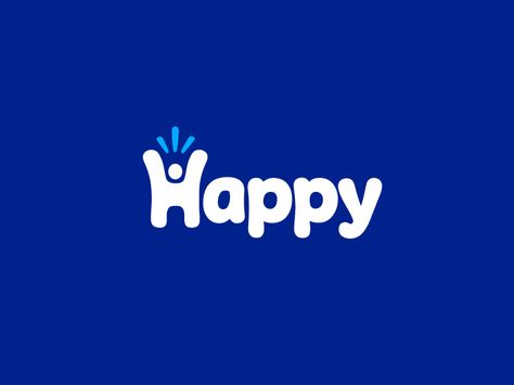 Logo for a social network website that aims to help people be happy. The idea creates H to form a happy person raising both hands which represents happiness, spirit and positive minds.  Check out t... Happy Logo Design Ideas, Friendly Logo Design, Happy Logo Design, Friendly Logo, Happy Logo, Smile Logo, Logo Design App, Playful Logo, Calm Atmosphere