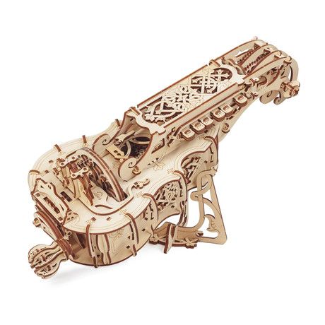 Hurdy Gurdy 3d Wood Puzzles, Mechanical Puzzles, Wooden Model Kits, Hurdy Gurdy, Bureau Decor, Mechanical Model, Diy Instruments, Diy Musical Instruments, Kinetic Art