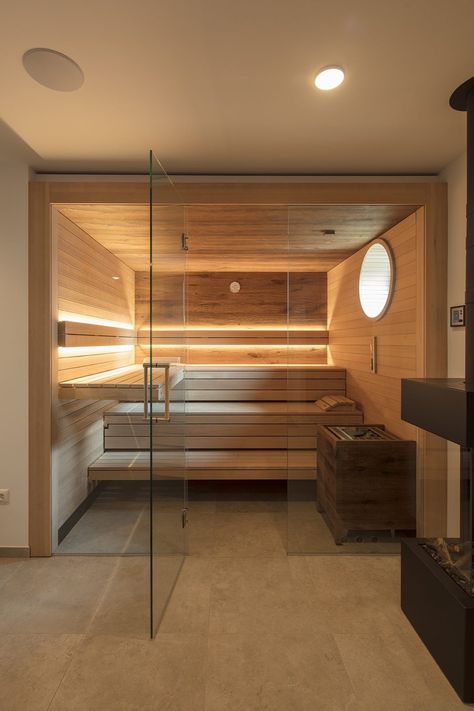 Sauna Im Bad, Spa Design Interior, Diy Sauna, Home Spa Room, Sauna Diy, Indoor Sauna, Serene Bathroom, Paint Your House, Sauna Design