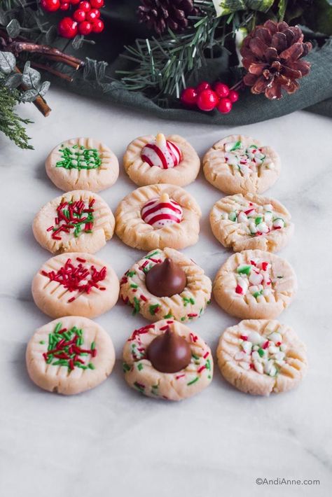 Shortbread Kiss Cookies, Cookies With Kisses On Top, Cookie Base Recipe, Hershey Kiss Cookies, Whipped Shortbread, Shortbread Cookies Christmas, Cookies Light, Cracker Candy, Whipped Shortbread Cookies