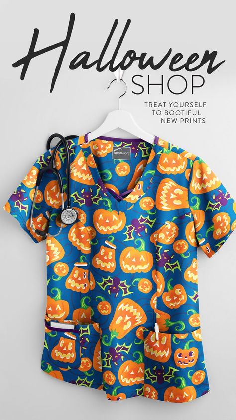 Fun Scrubs, Holiday Scrubs, Halloween Scrubs, Cute Scrubs, Walk Of Shame, Uniform Advantage, Scrubs Uniform, Festive Treats, Holiday Prints