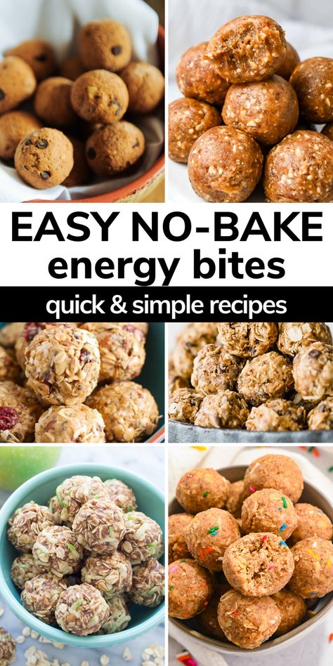 Delicious healthy energy ball and energy bite recipes! Make these easy no-bake snacks for a quick and easy clean eating treat. Many with protein and ingredients like oatmeal, peanut butter, dates, chocolate, and more!