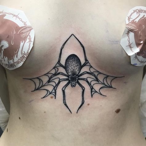 Web Tattoo, Goth Tattoo, Sharpie Tattoos, Wicked Tattoos, Fire Tattoo, Spider Tattoo, Cute Little Tattoos, Stomach Tattoos, Sternum Tattoo