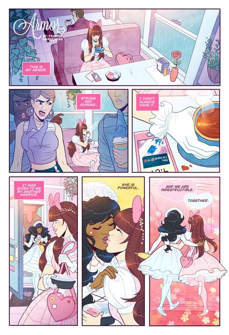 Paulina Ganucheau is creating art, illustration and comics | Patreon Wlw Comic Art, Nblw Art, Sapphic Comic, Cute Sapphic Art, Wlw Comic, Cute Wlw Art, Lgbtq Comics, Jobs In Canada, Lgbt Memes