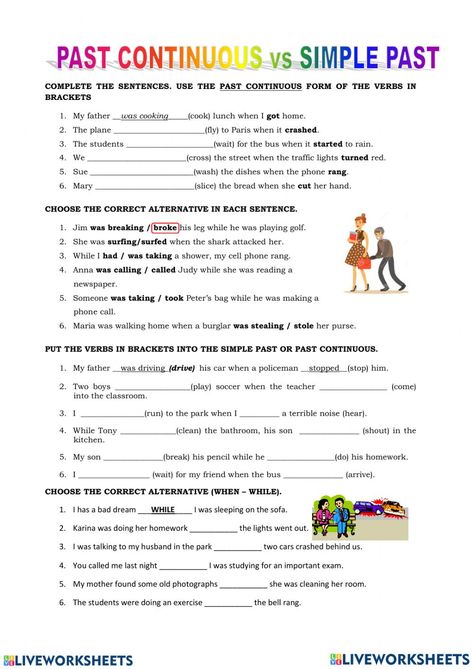 Past Continuous Tense Worksheet Grade 4, Simple And Continuous Tenses Worksheet, Past Simple And Continuous Worksheets, Past Simple And Past Continuous Exercise, Past Simple Past Continuous Worksheets, Past Continuous Tense Worksheet, Past Continuous Worksheets, Past Simple And Past Continuous, Simple Past Tense Worksheet