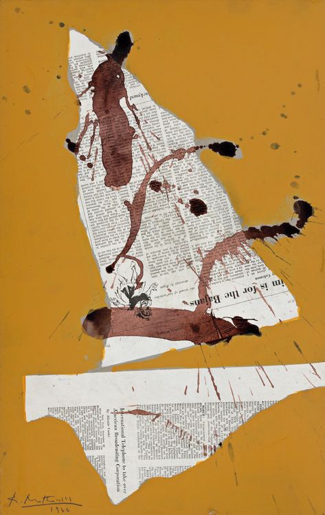 ROBERT MOTHERWELL 1915 1991 AMERICAN Untitled Robert Motherwell Collage, Robert Motherwell, Art Curriculum, Collage Artists, Tempera, Maquillaje De Ojos, Chalk, Moose Art, Projects To Try