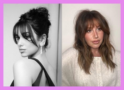 Dua Lipa Bangs, Dis Lipa, Messy Bangs, Fringe Hair, Full Fringe, Hot Haircuts, Face Framing Layers, Ashley Tisdale, Celebrity Hair Stylist