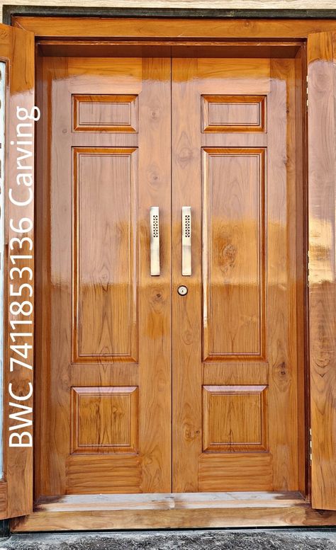 Drawing Room Gate Design Wooden, Dubble Doors Design Wooden, Dubble Door Design, Simple Main Door Design Entrance, Teak Wood Main Door Design Entrance Indian Double Door, Front Door Design Wood Indian, Wooden Double Front Doors Entrance, Dors Style, Front Double Door Design Wood