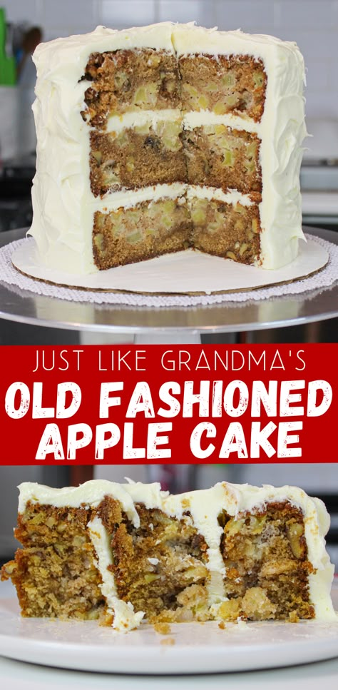 Old Fashioned Apple Cake, Apple Recipes Easy Healthy, Gluten Free Apple Recipes, The Best Cream Cheese Frosting, Best Cream Cheese Frosting, Apple Recipes Healthy, Fresh Apple Cake, Apple Recipes Easy, Apple Dessert Recipes