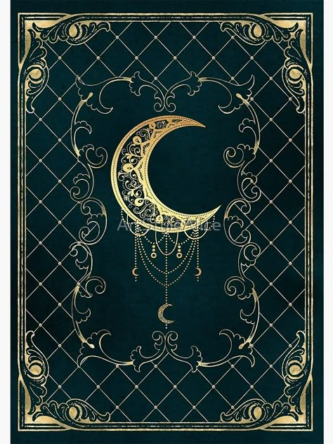 Moon Grimoire, Fairytale Design, Book Rebinding, Moon Ornament, Moon Spells, Medieval Books, Magic Moon, Moon Book, Grimoire Book