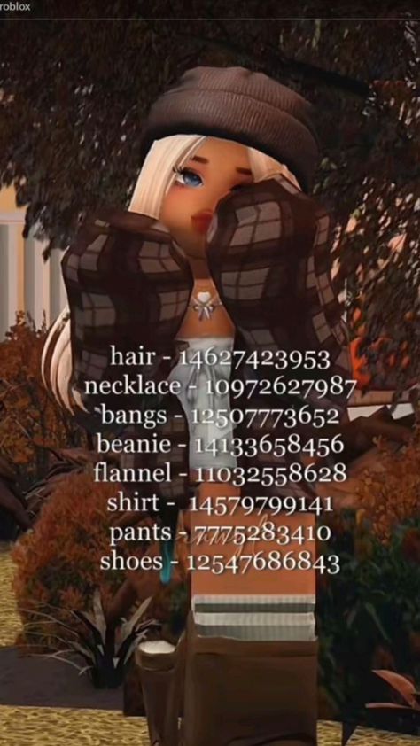 Here is a code x this isent mine credit: Blooming_Flowerss #berryavenue #brookhaven #bloxburg #roblox #codes Berry Avnue Girl Outfit Codes, Farm Girl Outfits, Cute Fall Fits, Bloxburg Outfits, Clothing Codes, Rustic Outfits, Fall Girl, Bloxburg Ideas, Roblox Animation