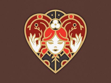 Queen Of Hearts #digitalart #art #graphics #graphicdesign #illustration #vector #enamelpin #design #dribbble King And Queen Pictures, Queen Logo, Graphic Design Cards, Playing Cards Design, Graphic Illustrations, Heart Illustration, Heart Logo, Badge Design, Heart Art