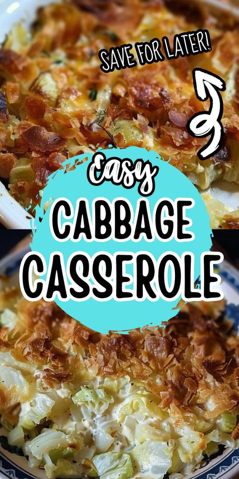 Easy Cabbage Casserole Recipe Hamburger Cabbage Casserole, Easy Cabbage Casserole, Cabbage Meals, Cabbage Casserole Recipe, Easy Cabbage Recipes, Delicious Casserole Recipes, Cabbage Casserole Recipes, Casserole Recipes For Dinner, Casserole Ideas