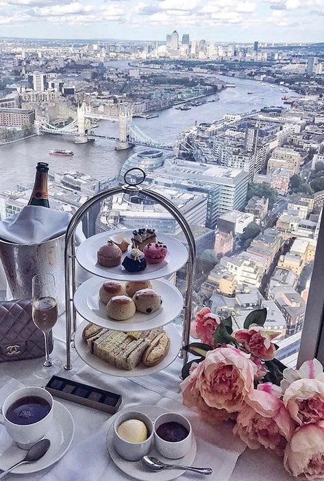 Afternoon Tea with a London View Tea In London, Afternoon Tea London, Best Afternoon Tea, London Tea, Travel London, Afternoon Tea Parties, Hong Kong Travel, Tea Sandwiches, Think Food