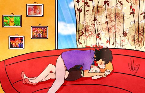 Pokemon :: Ash and Misty :: Kiss in the beach by Sunney90 on DeviantArt Ash X Serena Kiss, Ash And Misty Kiss, Ash X Serena, Pokemon Ash And Misty, Gotham Tv Series, Anime Kiss Gif, Pokemon Couples, Ash And Misty, Gotham Tv